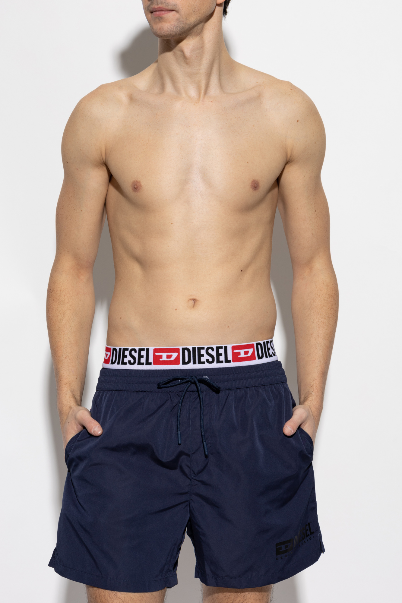 【DIESEL】 25SS RIO-41-D-POP Swim Shorts Men's Mid-length swim shorts with graphic print | Blue | Diesel